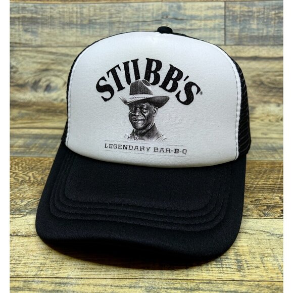 Stubb's Legendary BBQ Unisex Trucker Hat Black Snapback 1968 Retro Baseball Cap - Picture 1 of 7
